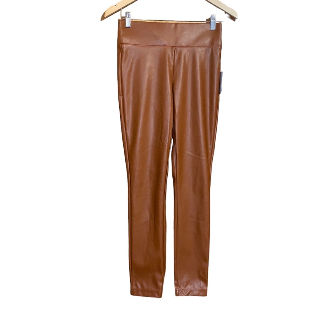 •MORGAN TAYLOR•NWT CARMEL FAUX LEATHER HIGH WAISTED SKINNY LEGGINGS SIZE SMALL
